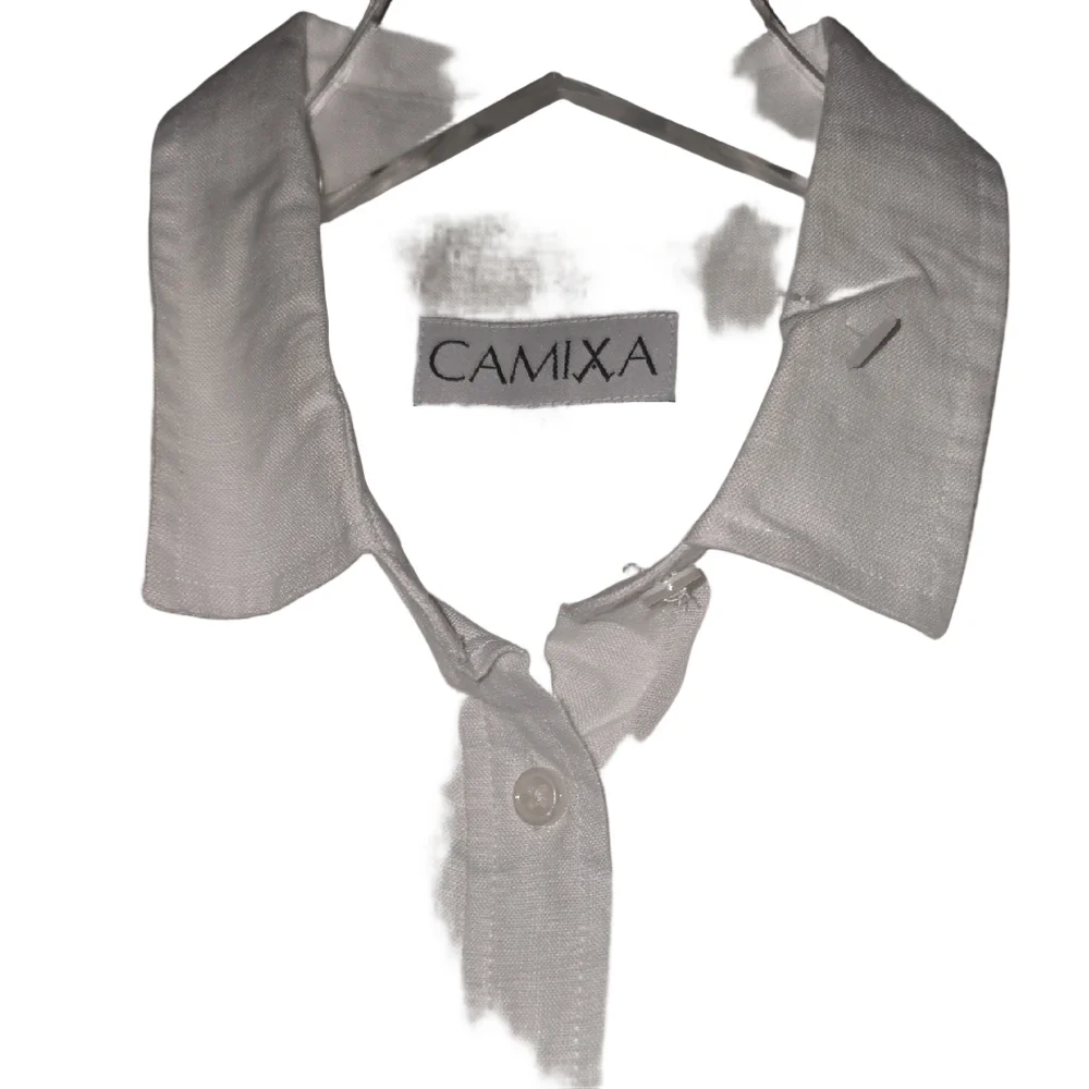 Ladies White Casual Button Down Shirt with Classic Collar - Picture 5 of 8